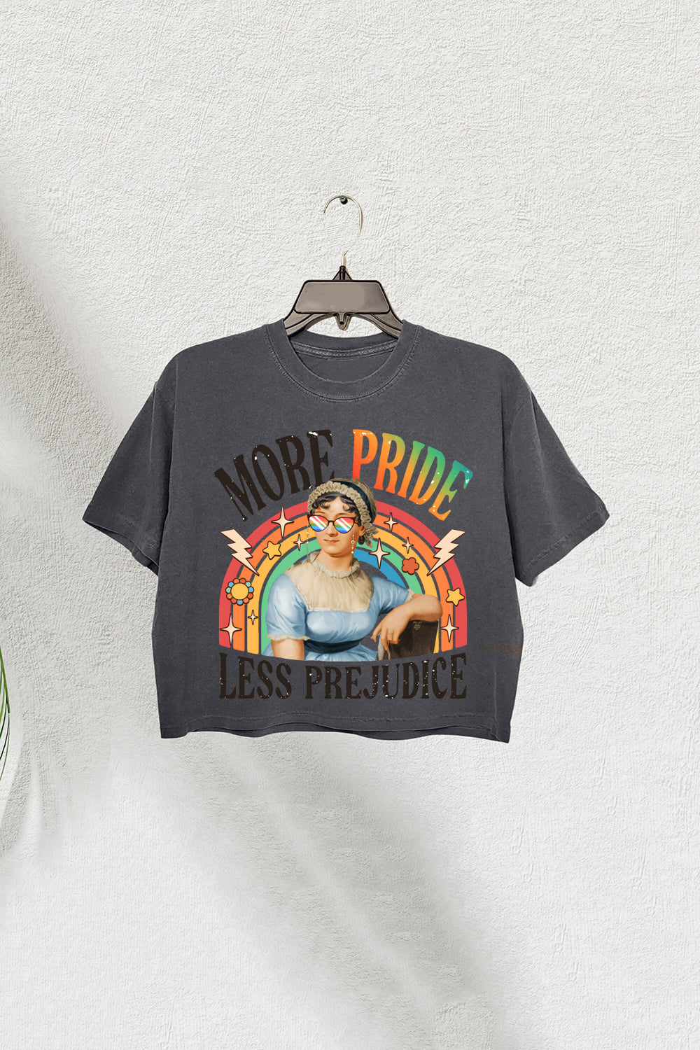 More Pride Less Prejudice LGBTQ Crop Tee For Women