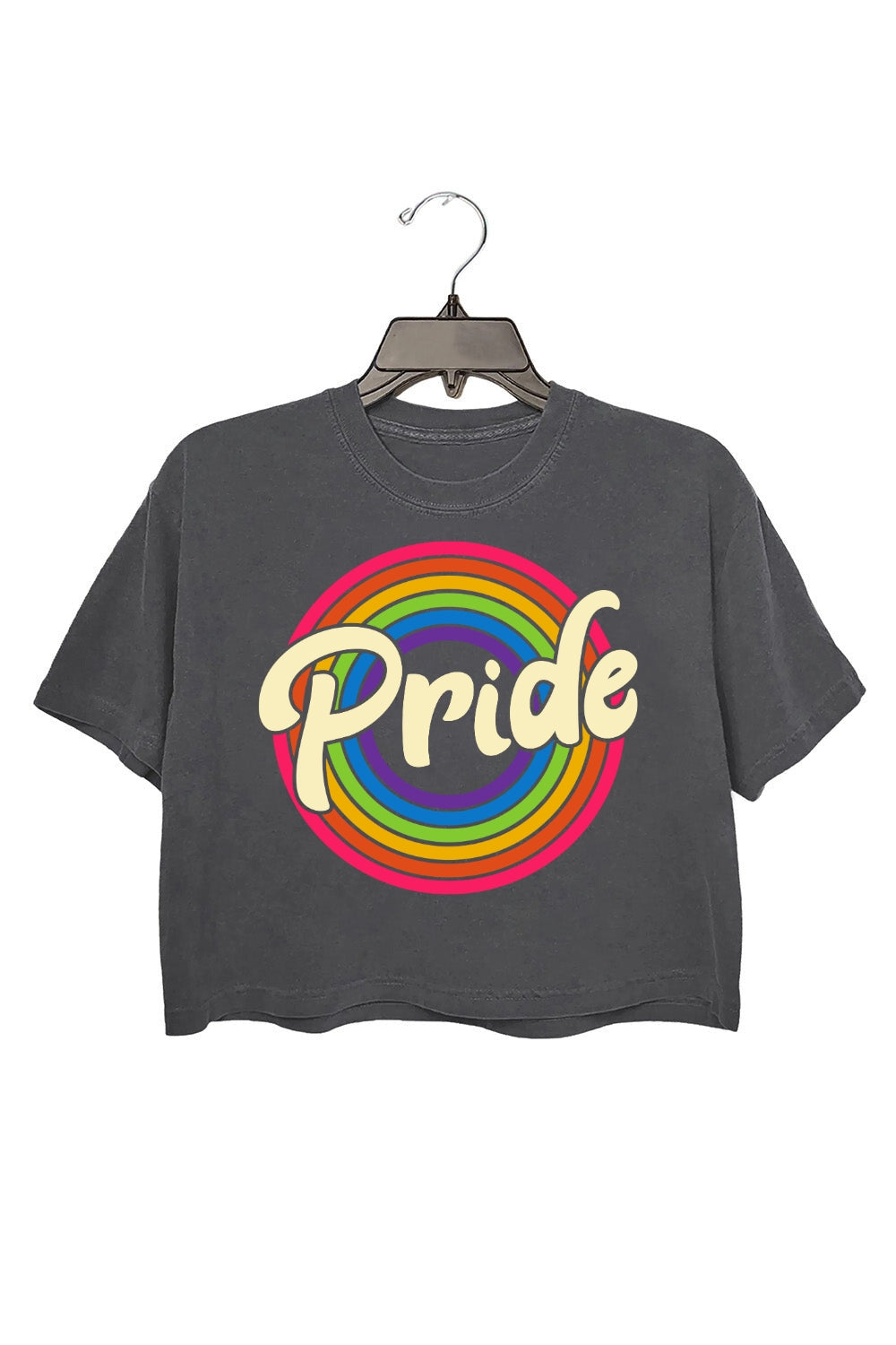 Pride Rainbow Circle Crop Top For Women
