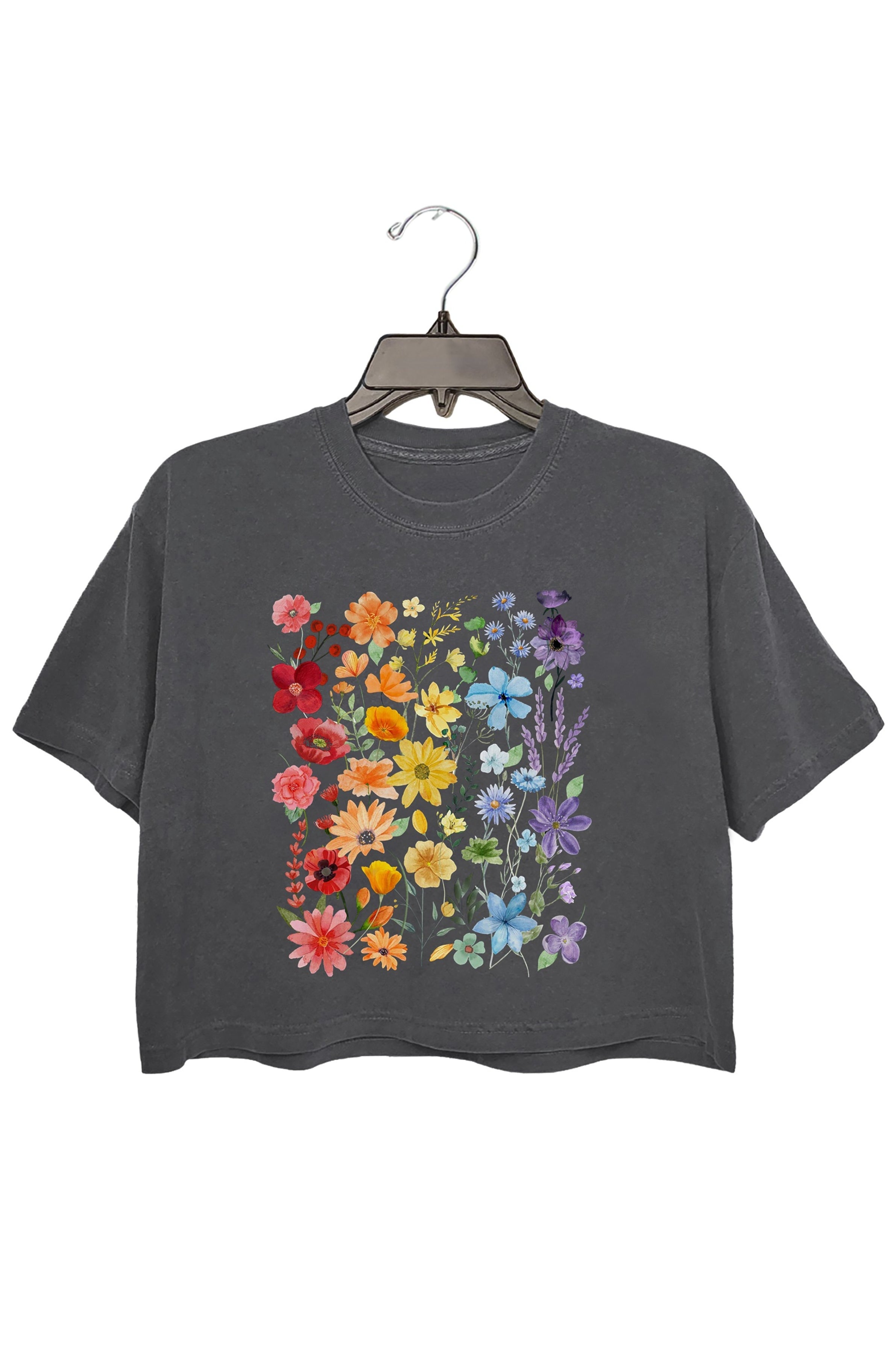LGBTQ Pride Wildflowers Crop Top For Women