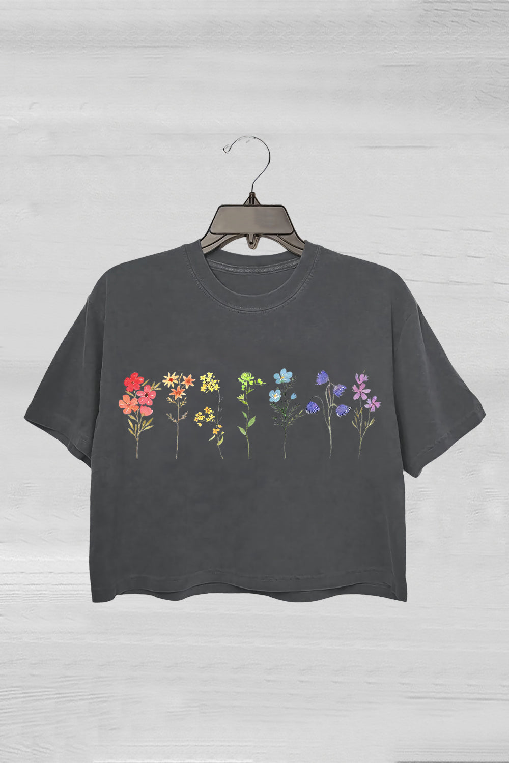 Wildflower LGBTQ Pride Month Crop Tee For Women