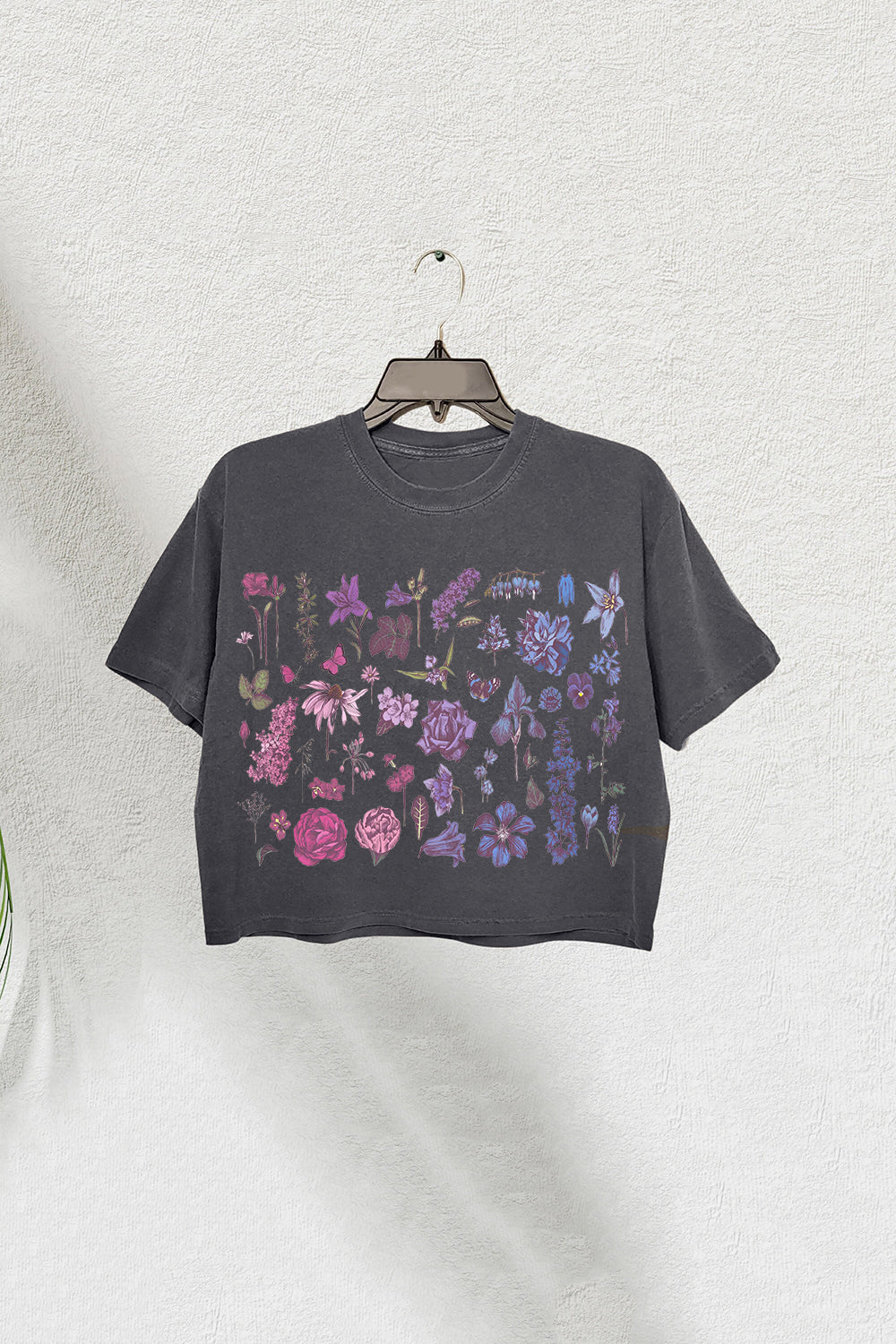 Colorful Flowers Pride Crop Tee For Women