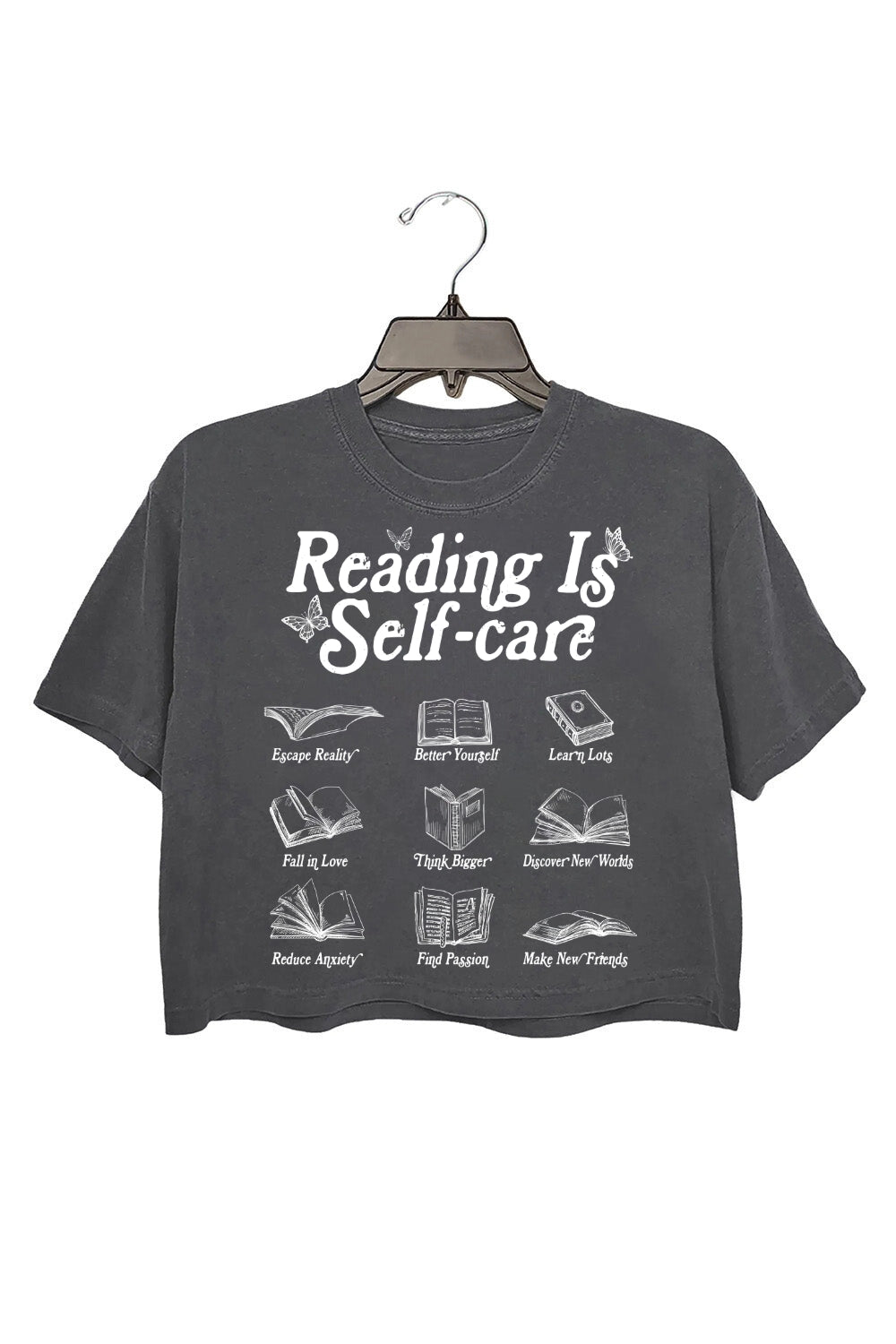Reading Is Self Care Crop Top For Women