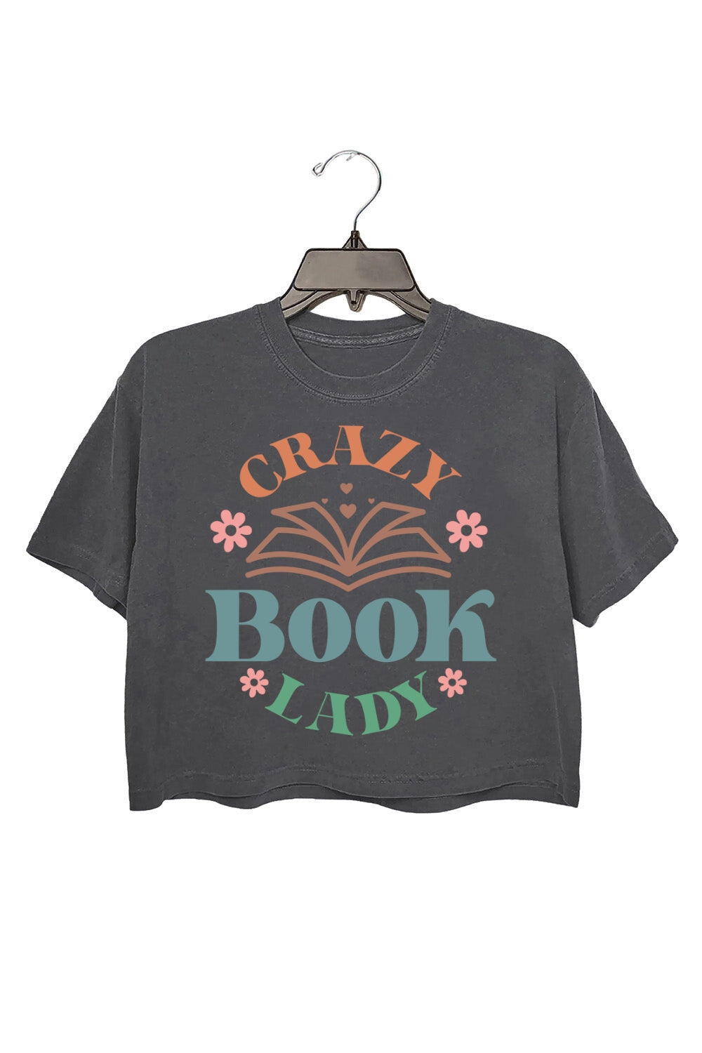 Crazy Book Lady Crop Top For Women