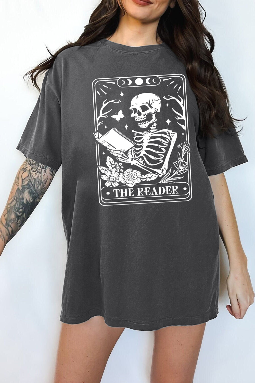 The Reader Tarot Card Skeleton Tee For Women