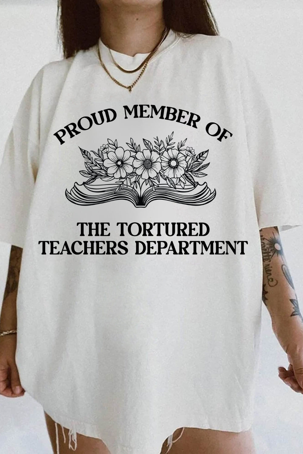 Proud Member Of TTPD Teachers Department Flowers Tee For Women