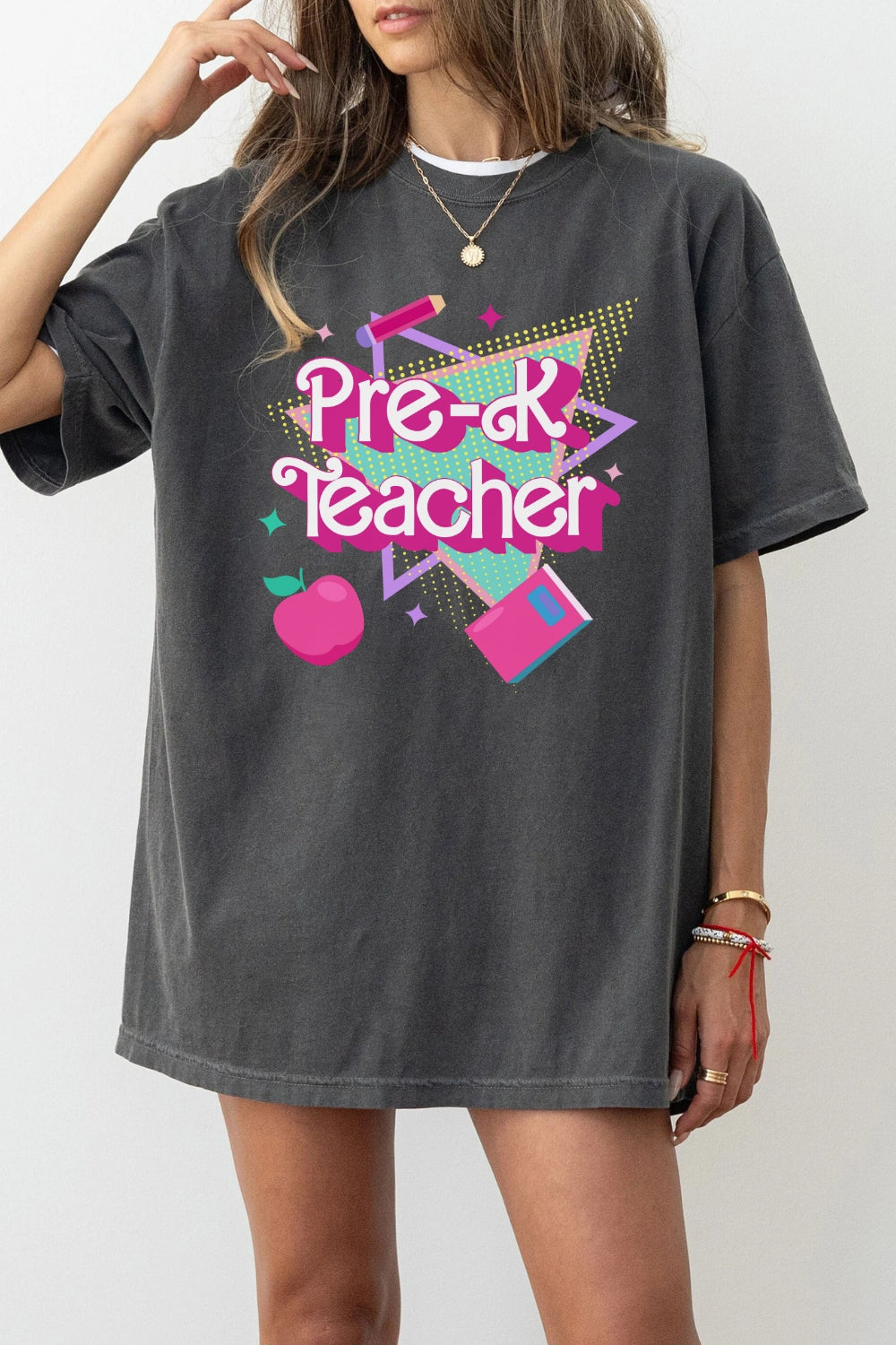 Pre-K Teacher Pink Doll Tee For Women
