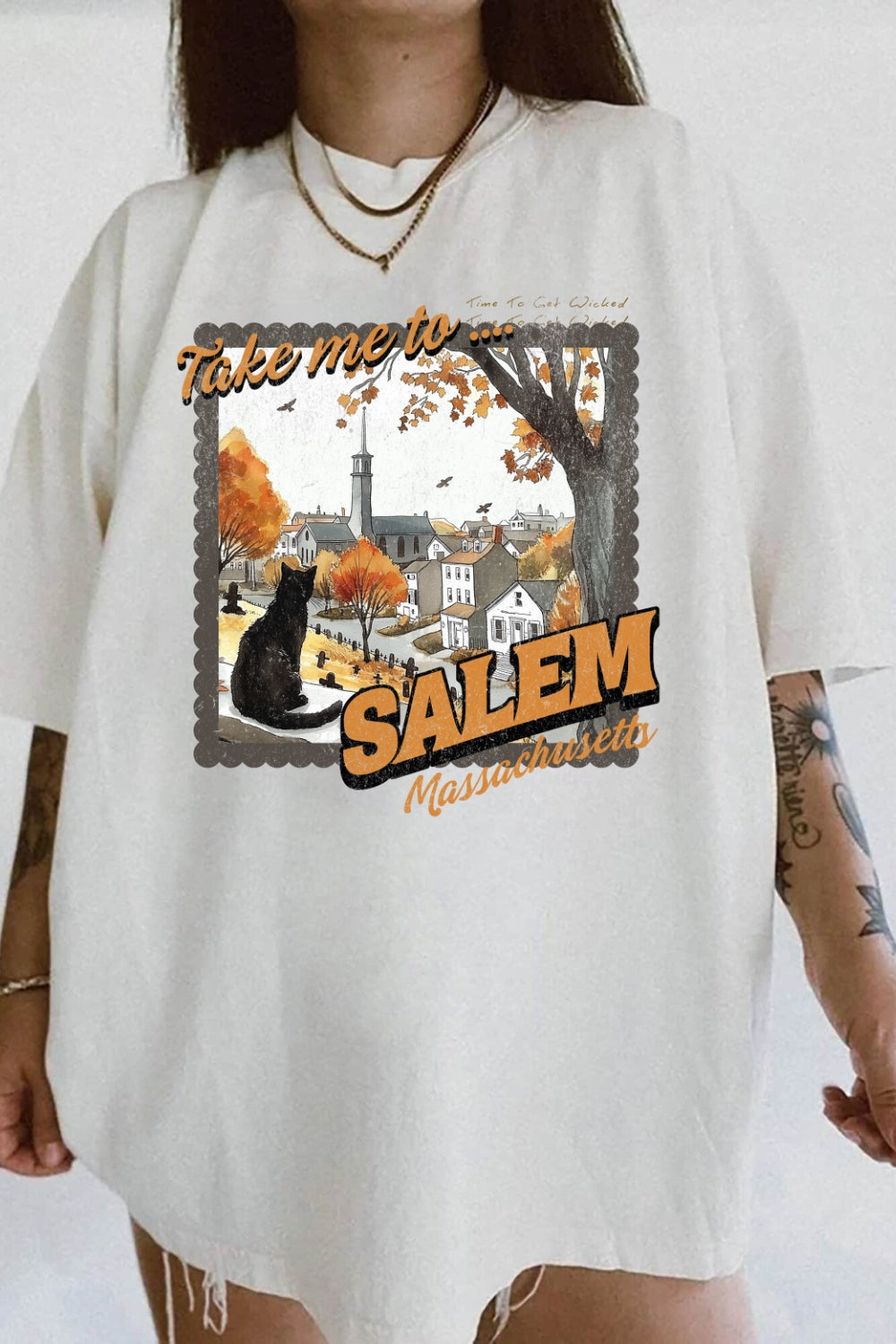 Take Me To Salem Massachusetts Halloween Tee For Women