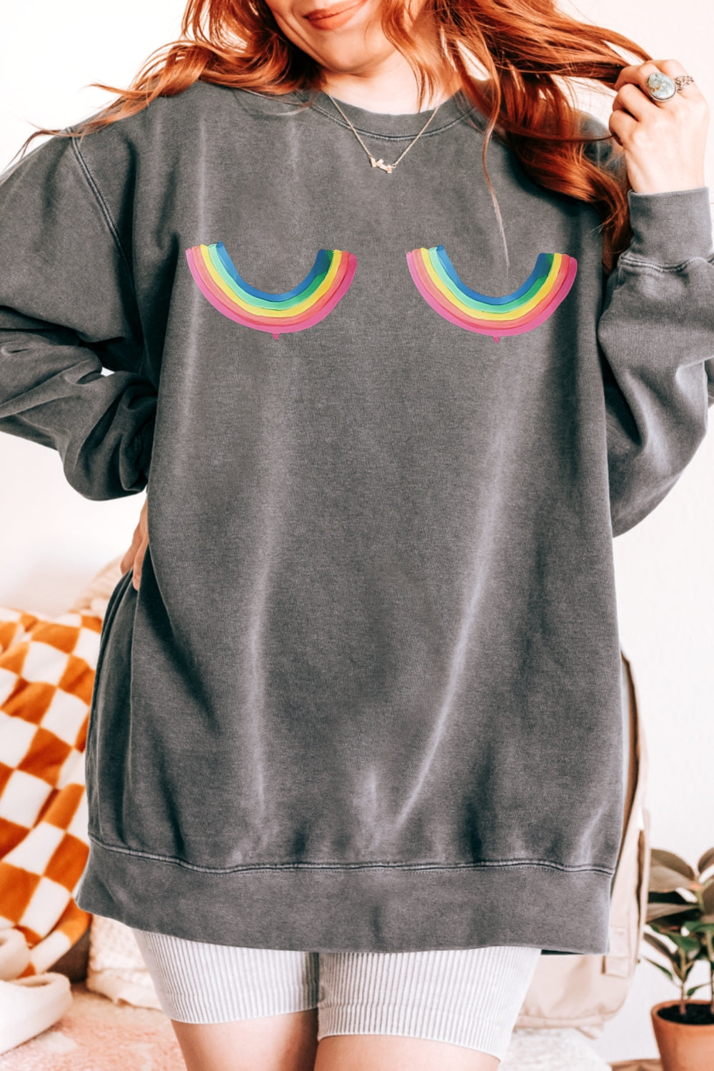 Rainbow Titties Sweatshirt For Women