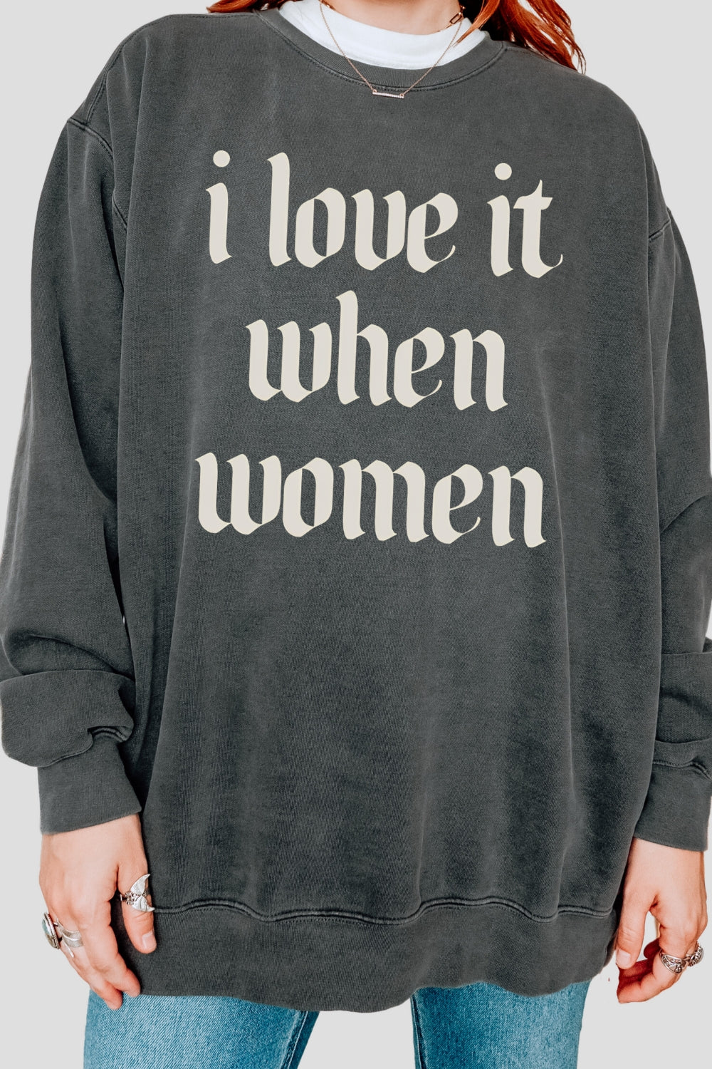I Love It When Women Lesbian Pride Sweatshirt For Women