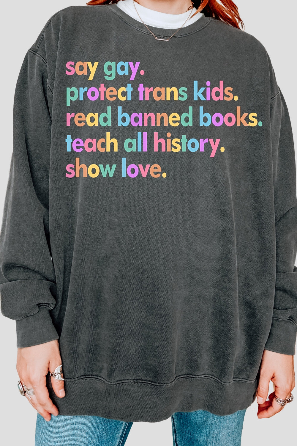 Say Gay Equality Human Rights Pride Sweatshirt For Women