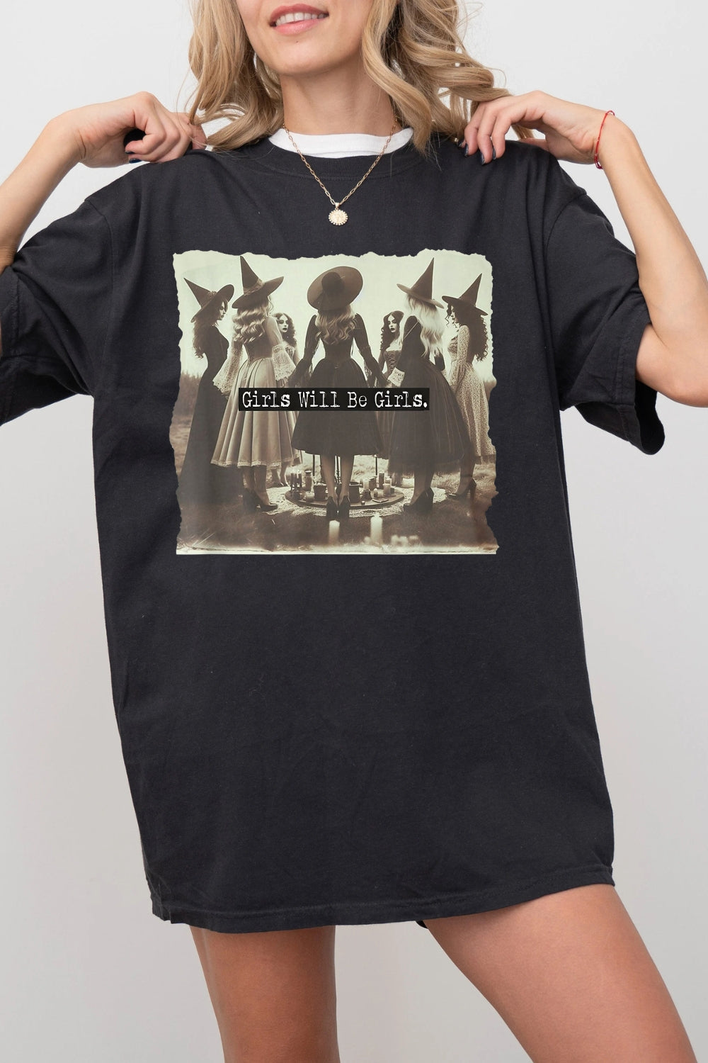 Girls Will Be Girls Witches Club Tee  For Women