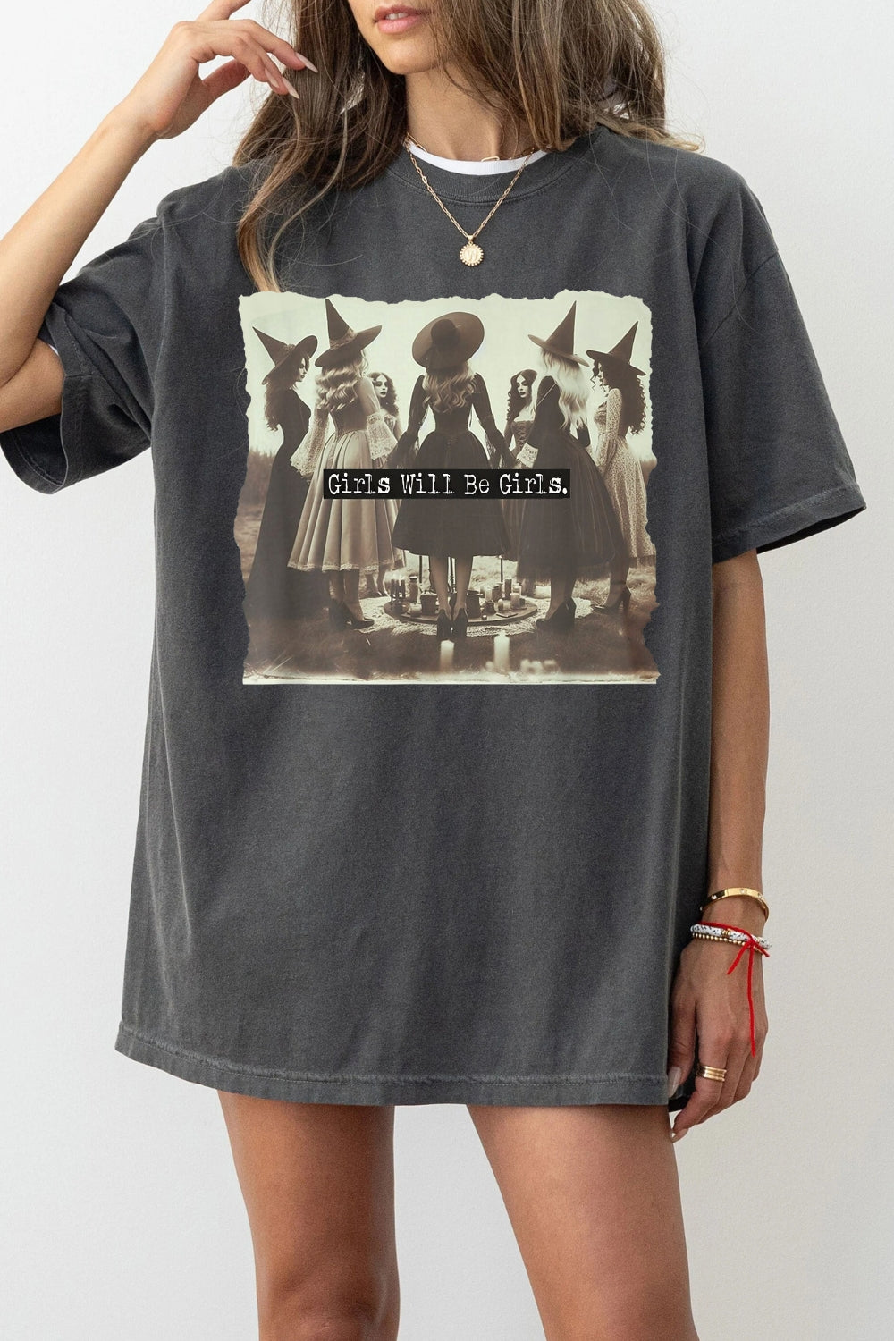 Girls Will Be Girls Witches Club Tee  For Women