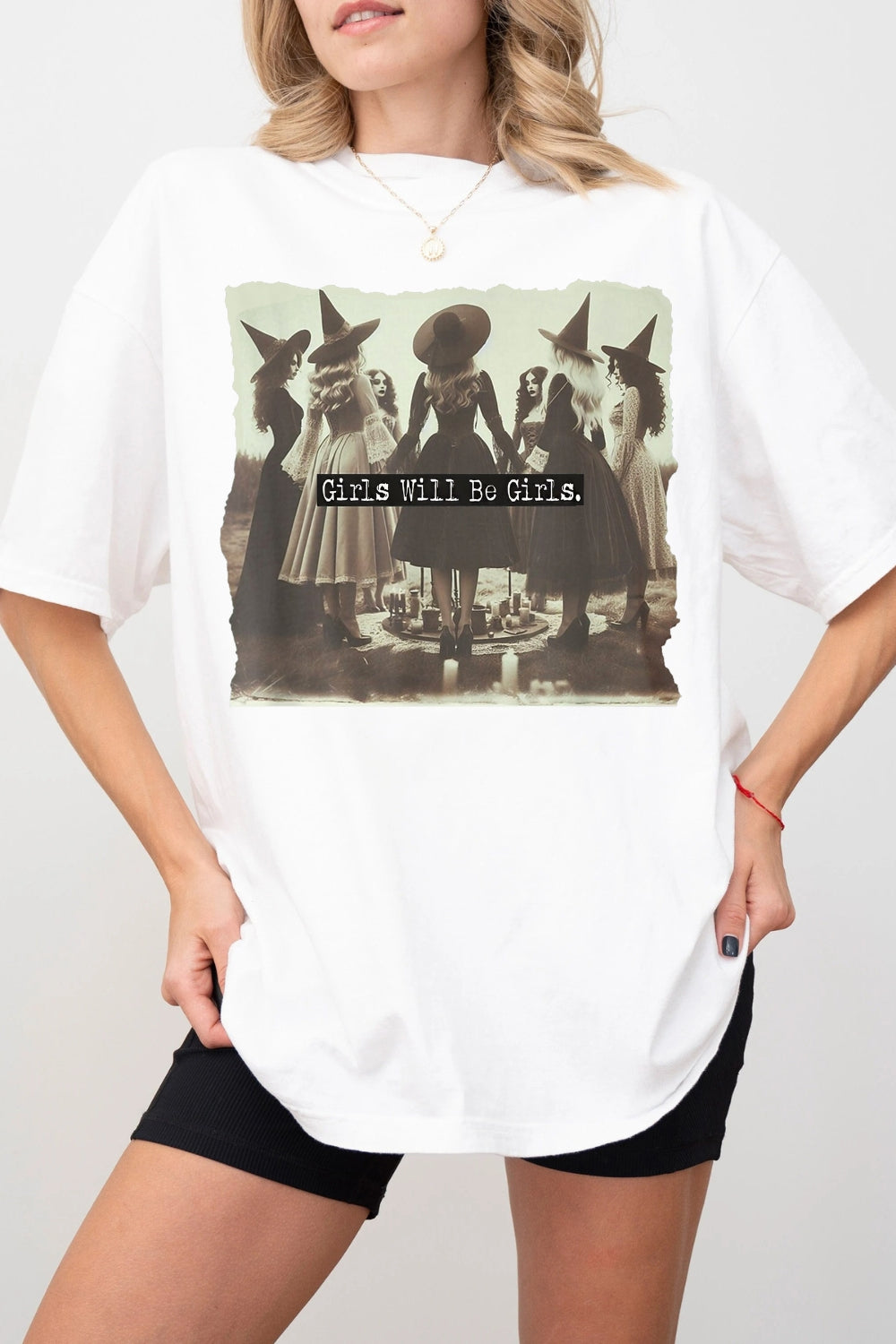 Girls Will Be Girls Witches Club Tee  For Women