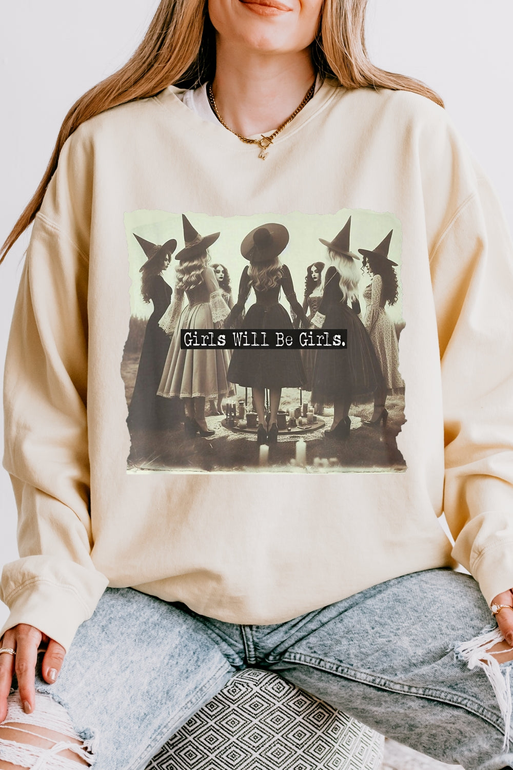 Girls Will Be Girls Witches Club Sweatshirt For Women