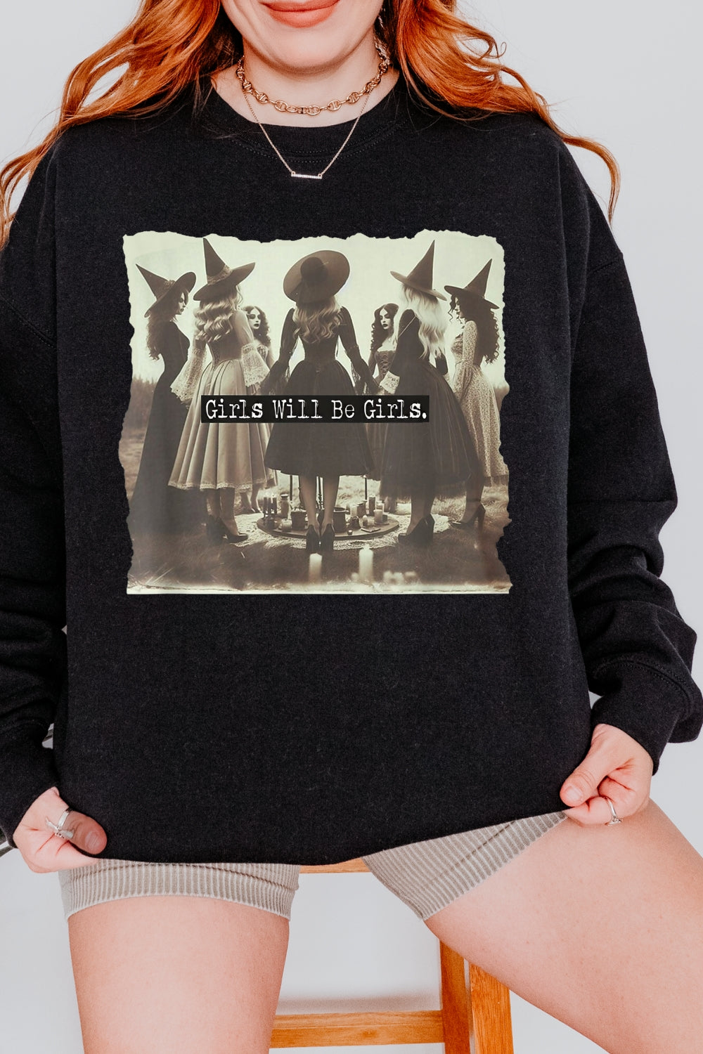 Girls Will Be Girls Witches Club Sweatshirt For Women