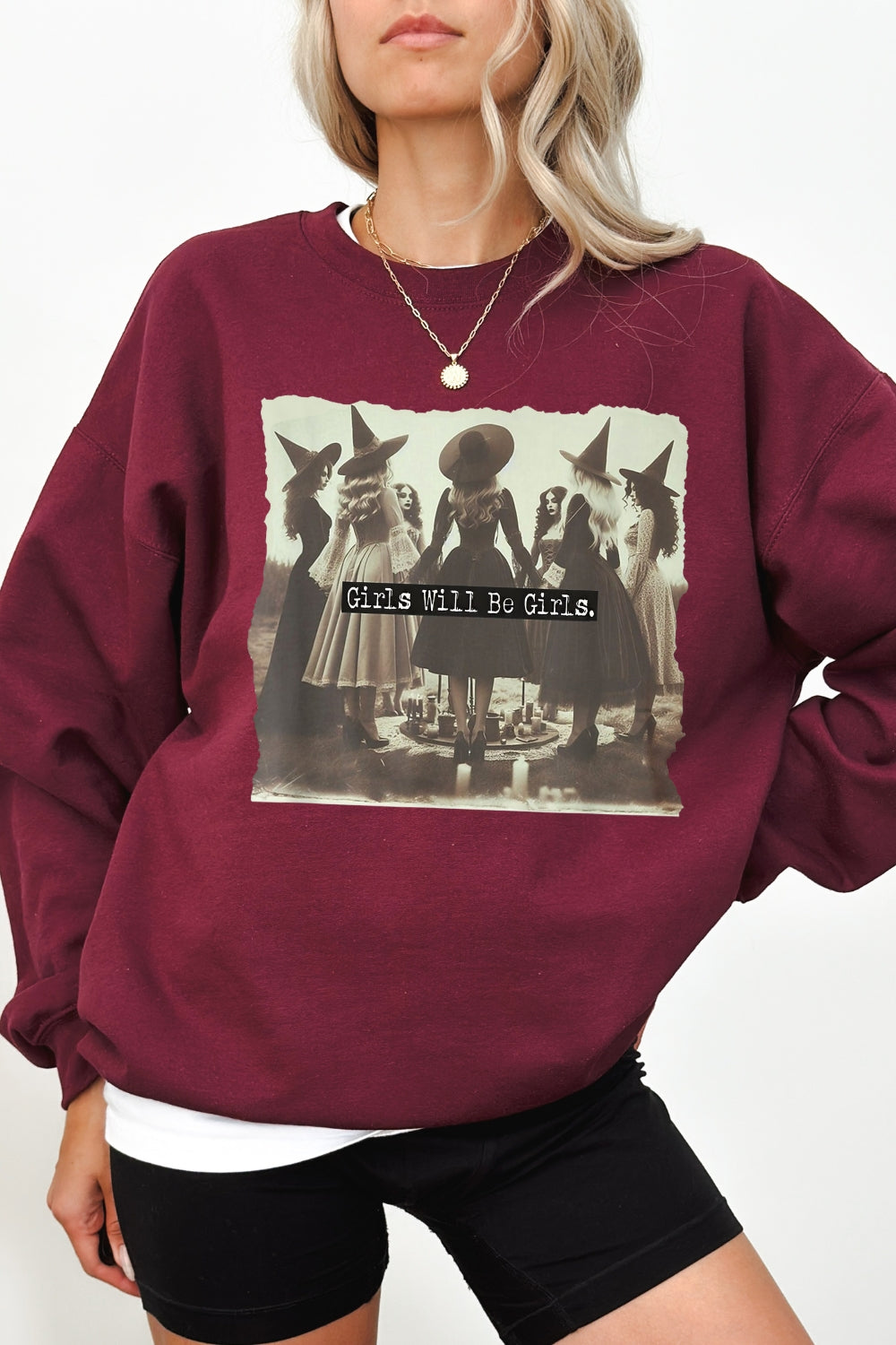 Girls Will Be Girls Witches Club Sweatshirt For Women