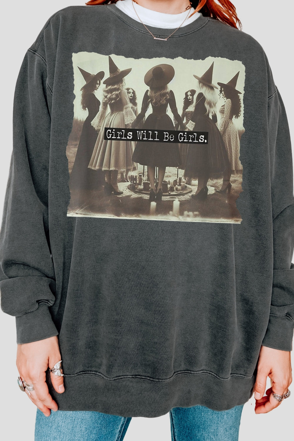 Girls Will Be Girls Witches Club Sweatshirt For Women