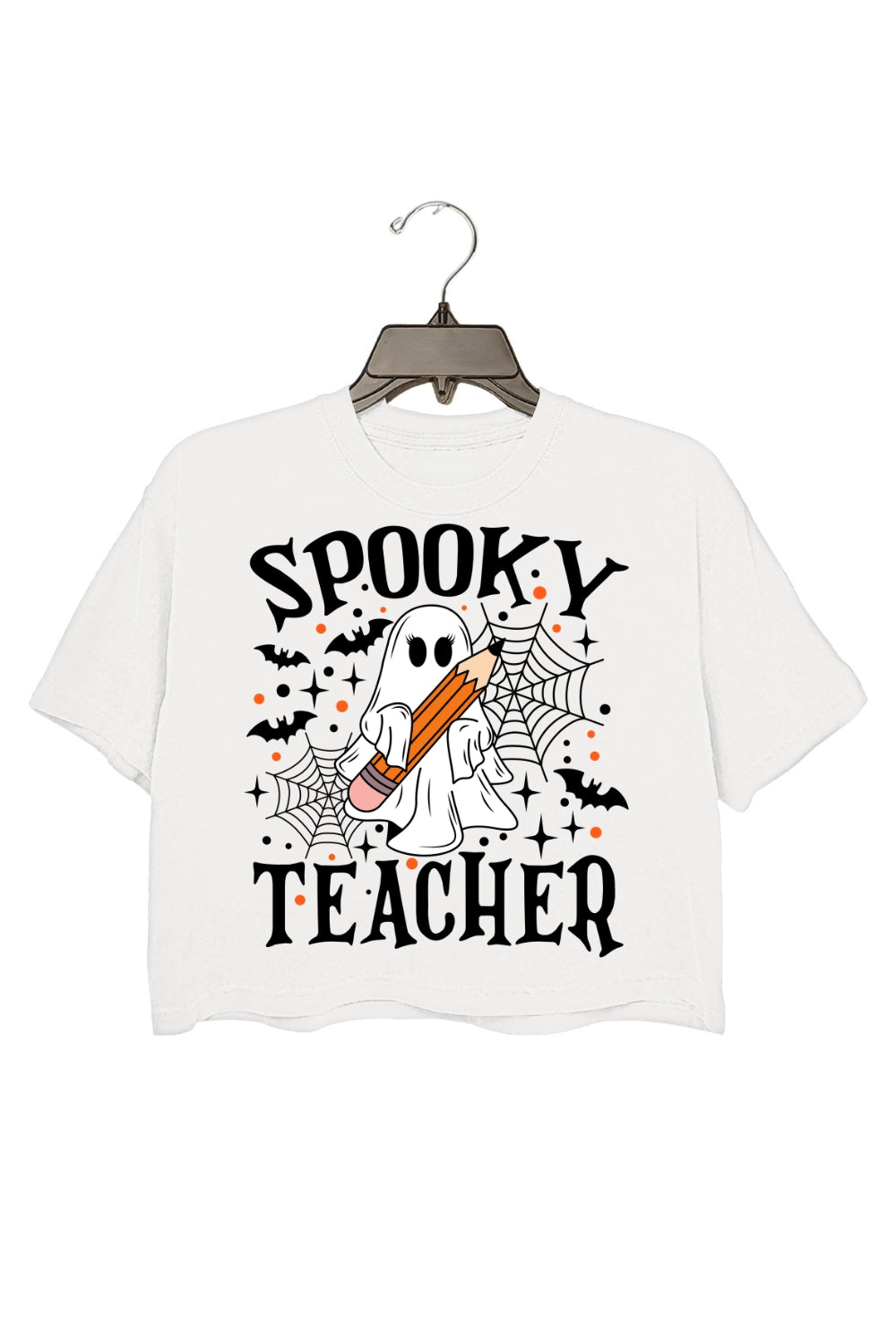 Spooky Teacher Halloween Crop Top For Women