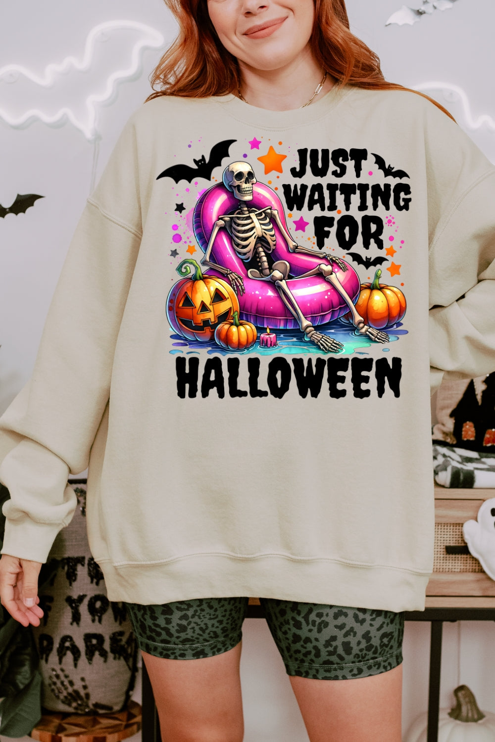 Just Waiting For Halloween Sweatshirt For Women