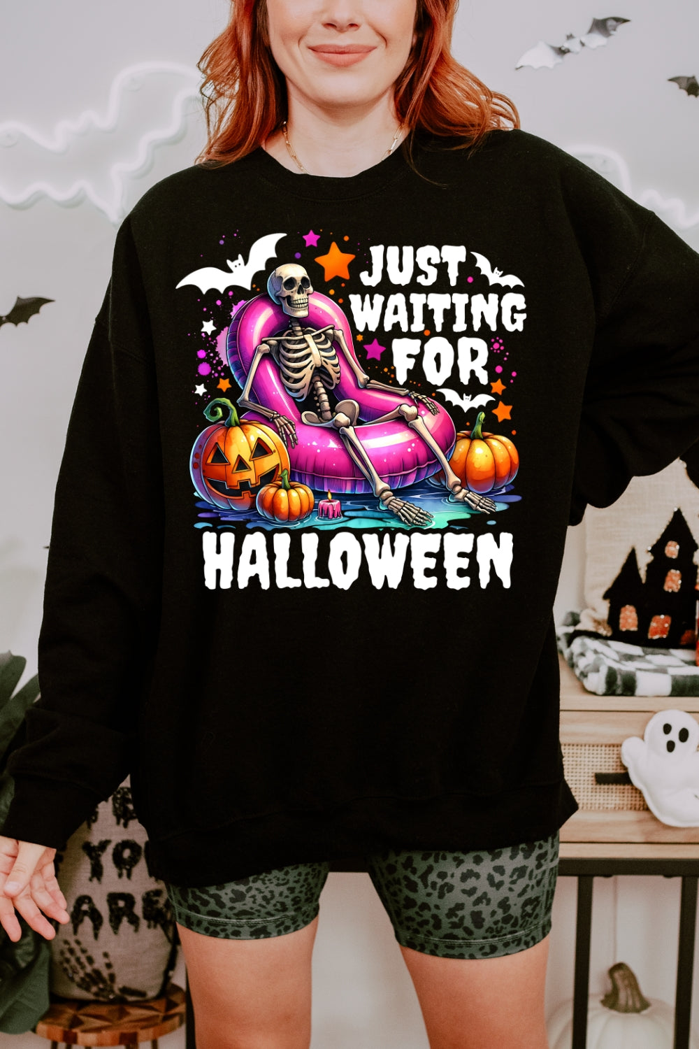 Just Waiting For Halloween Sweatshirt For Women