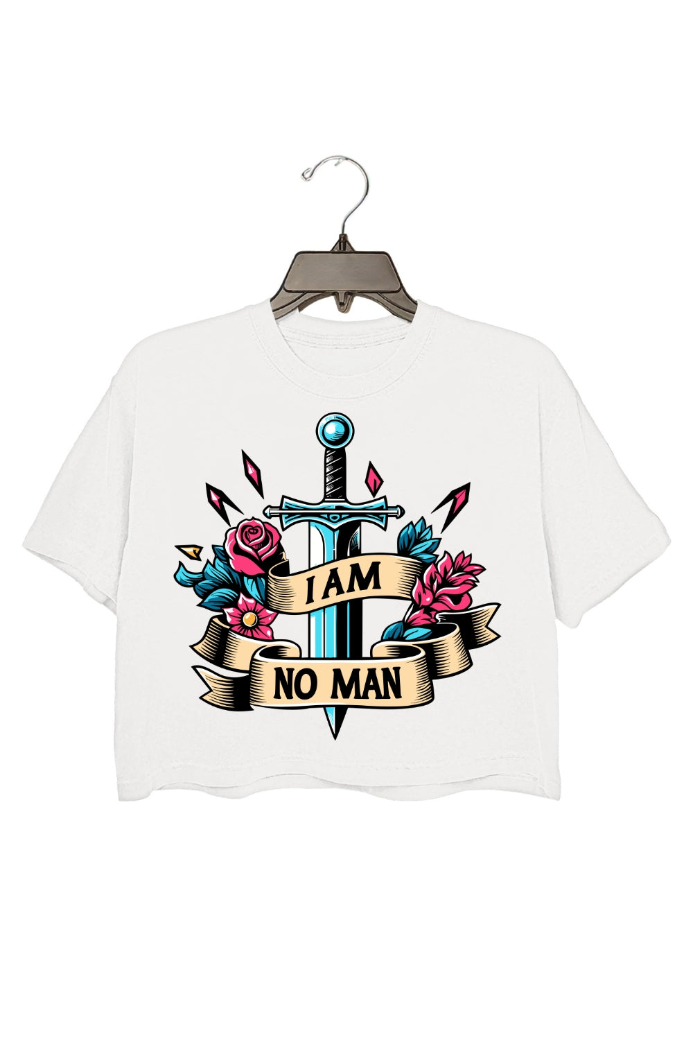 I Am No Man Book Quote Crop Top For Women