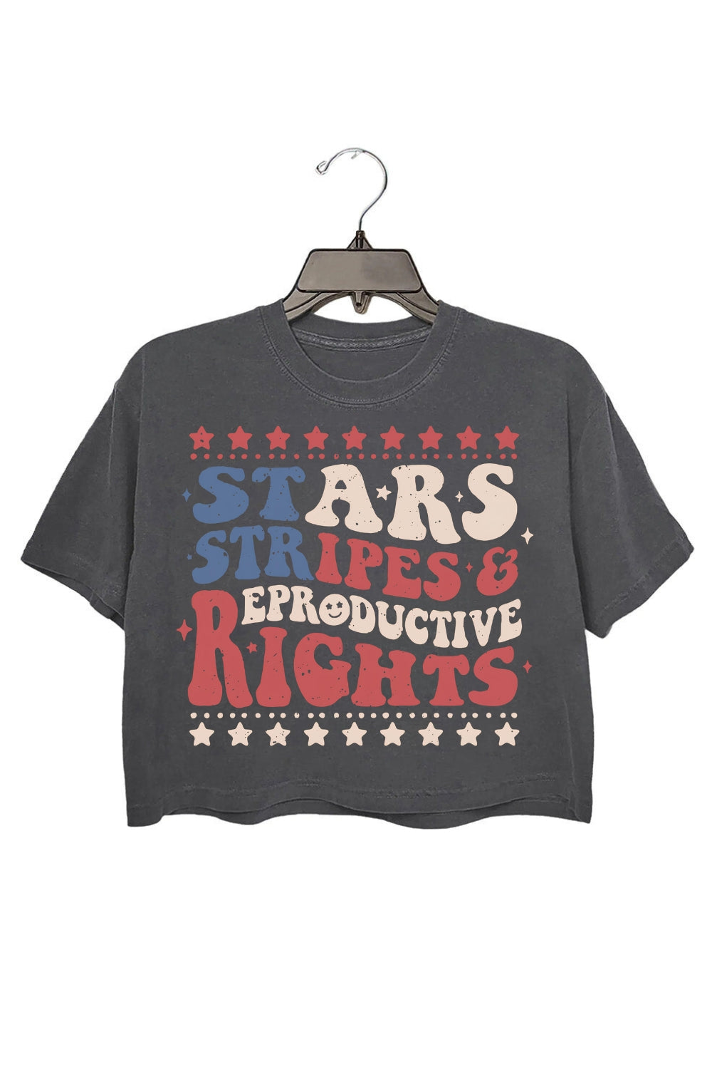 Stars Stripes And Reproductive Rights Crop Top For Women