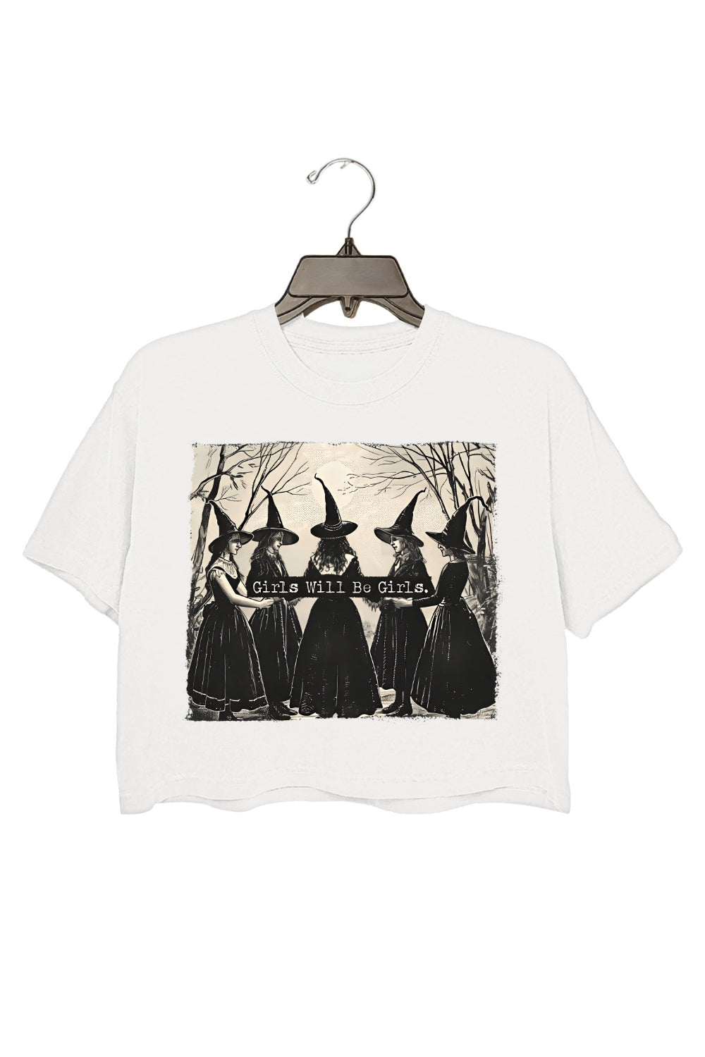 Witchy Vibe Girls Will Be Girls Crop Top For Women