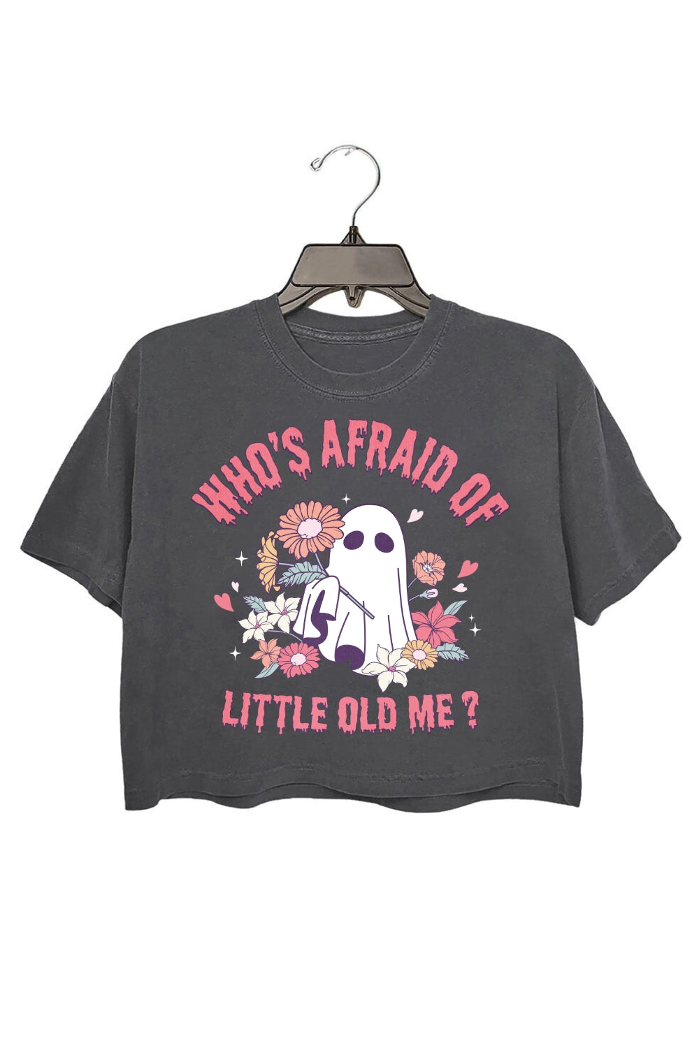 Who's Afraid of Little Old Me Halloween Crop Top For Women