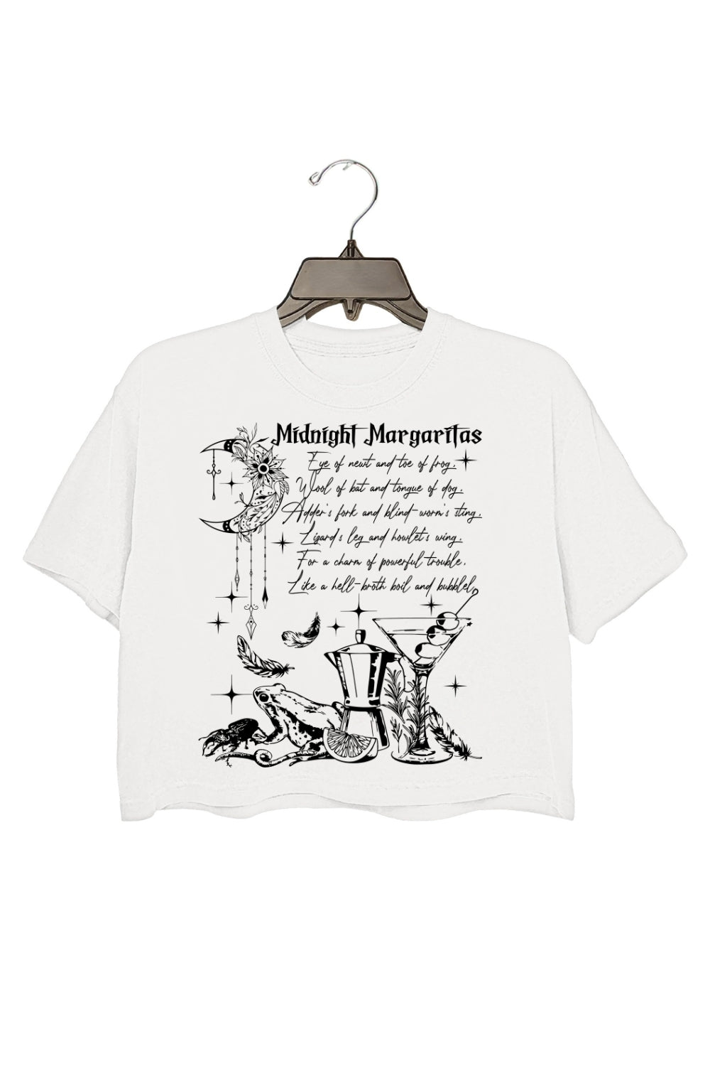 Midnight Margaritas Halloween Crop Top For Women