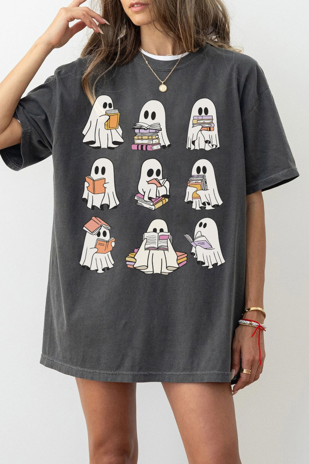 Ghost Reading Bookish Tee For Women