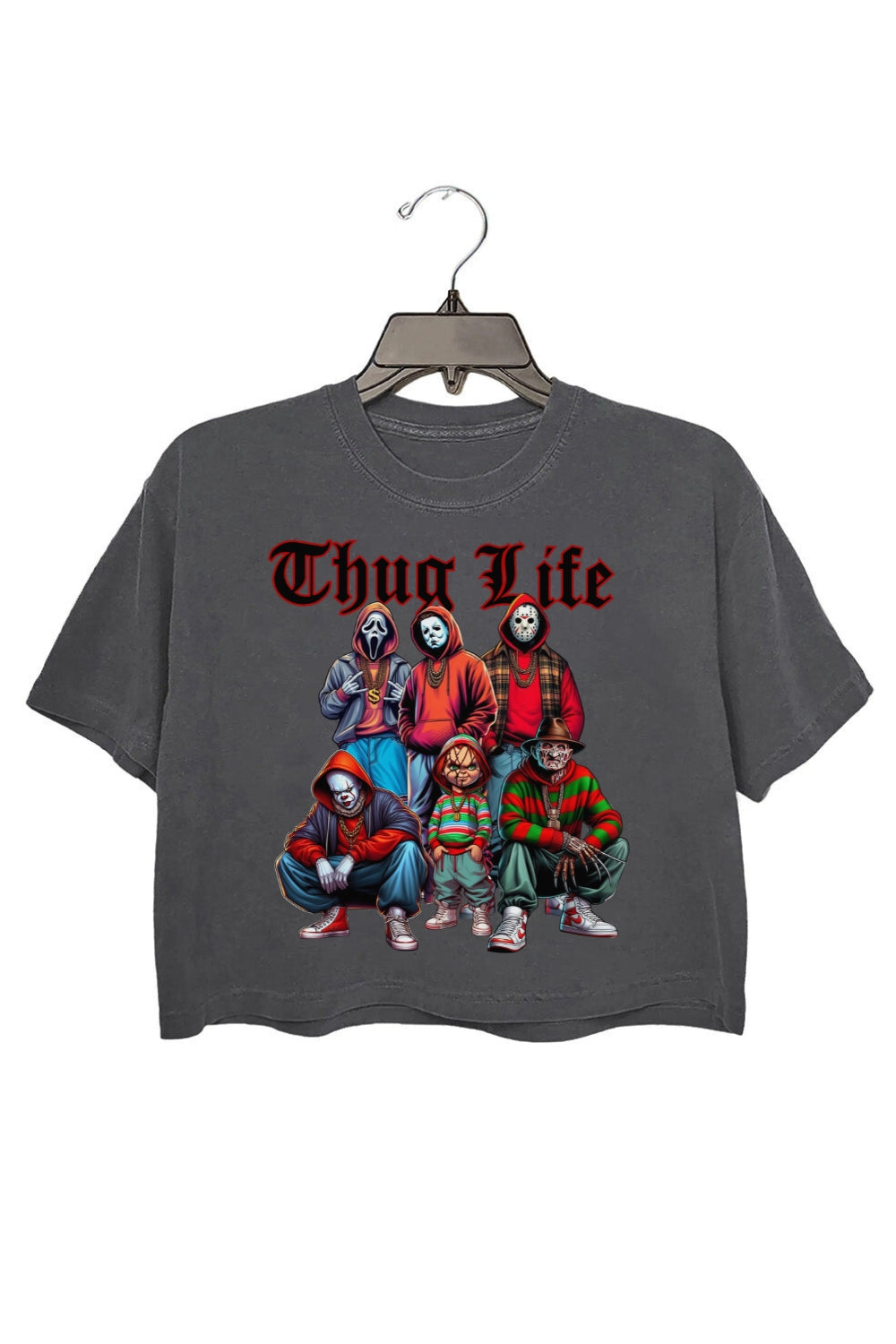 Thug Life Horror Ver 3 Halloween Crop Top For Women