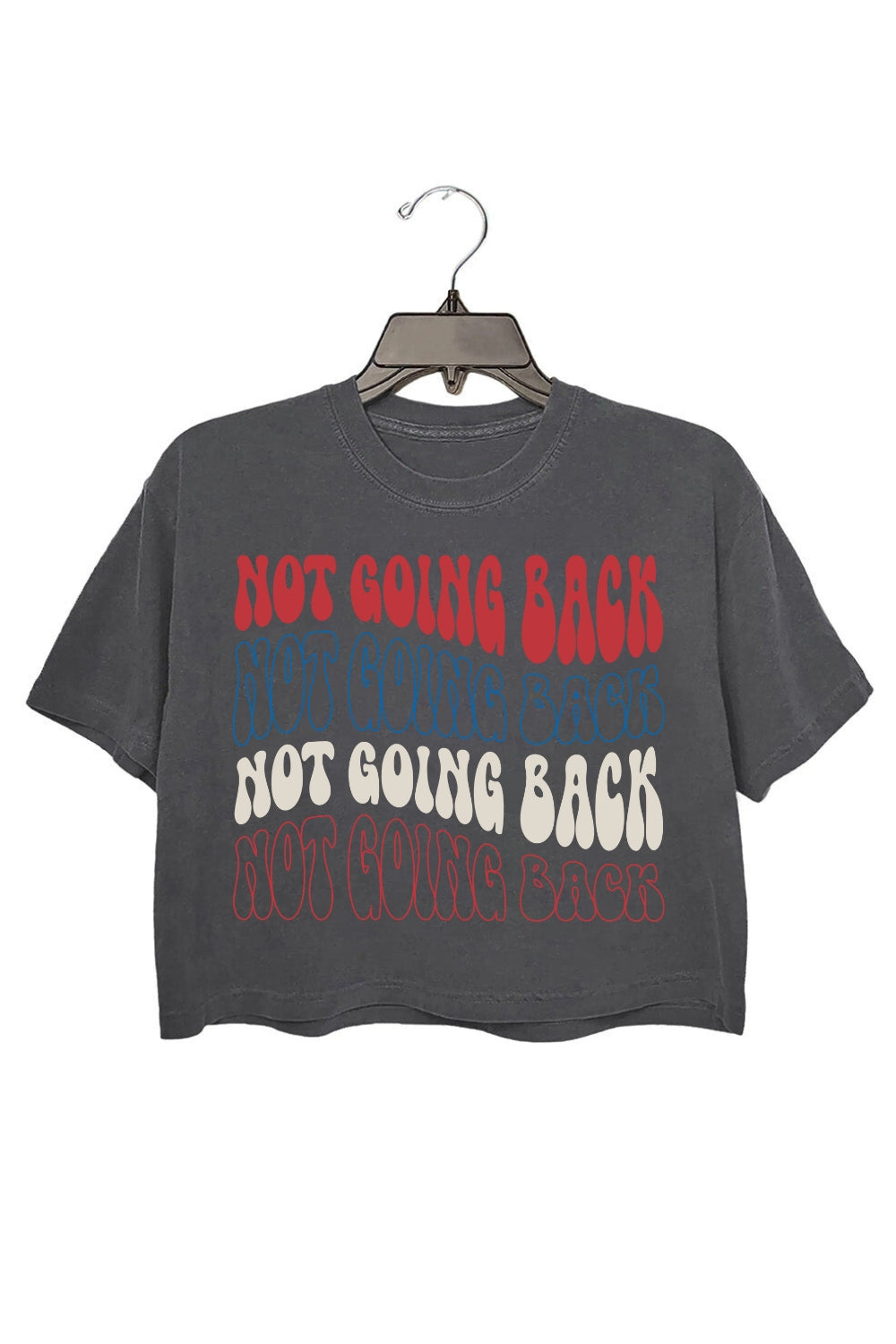 We Are Not Going Back Wave Crop Top For Women