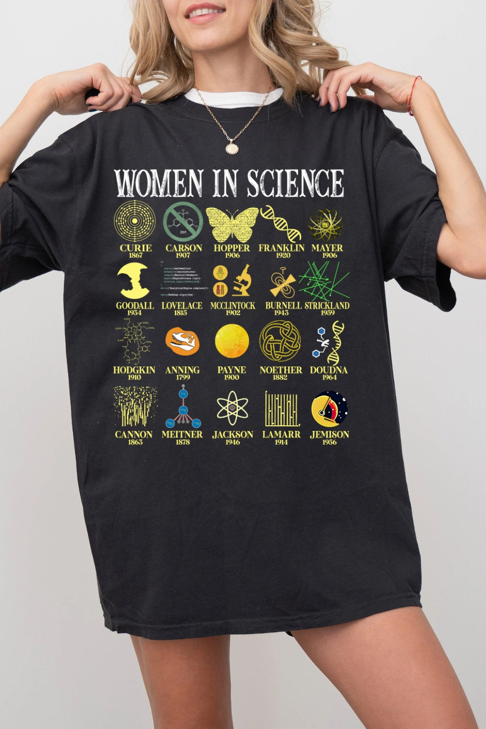 Retro Women In Science Tee For Women