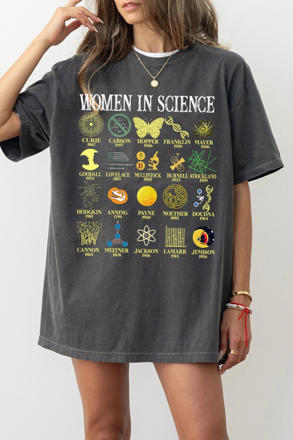 Retro Women In Science Tee For Women
