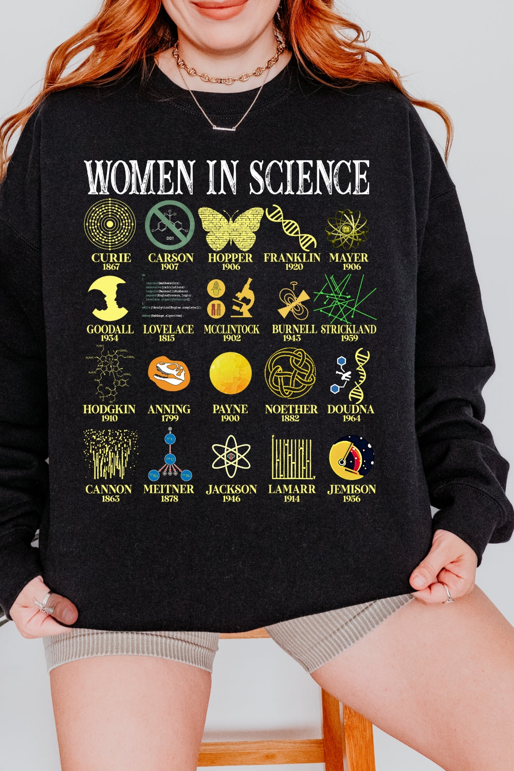 Retro Women In Science Sweatshirt For Women