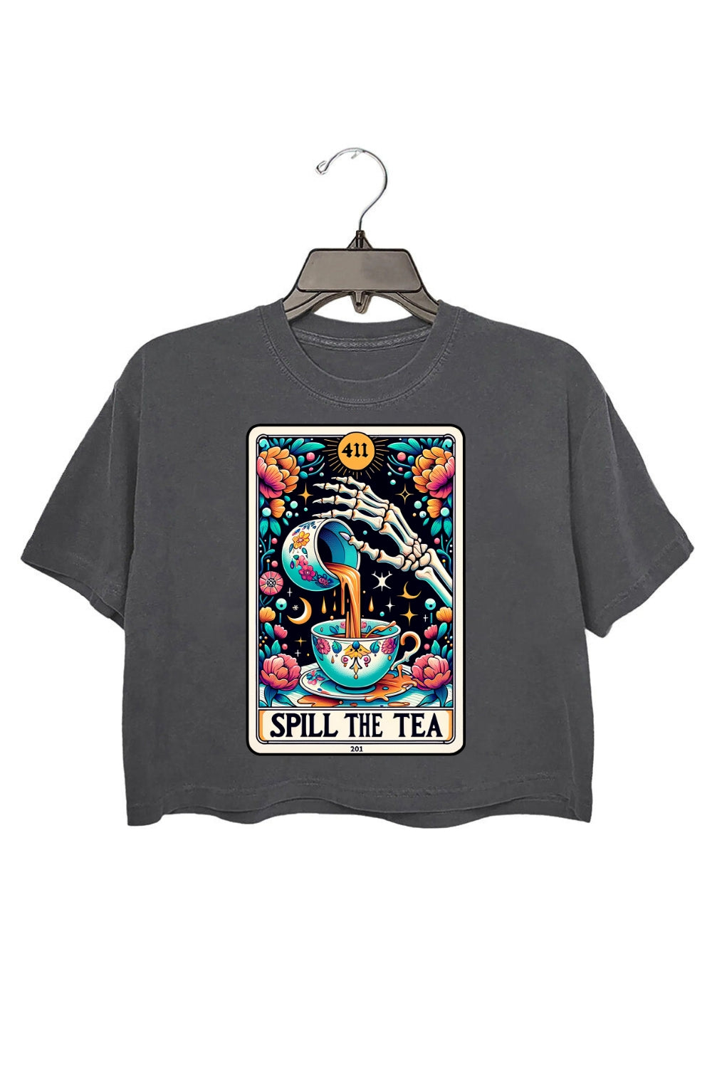 Spill The Tea Tarot Card Crop Top For Women