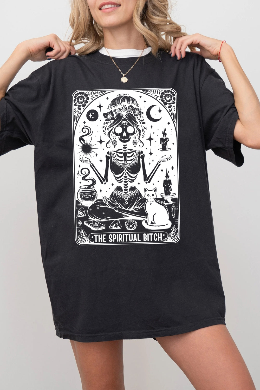 The Spiritual Bitch Skeleton Tee For Women