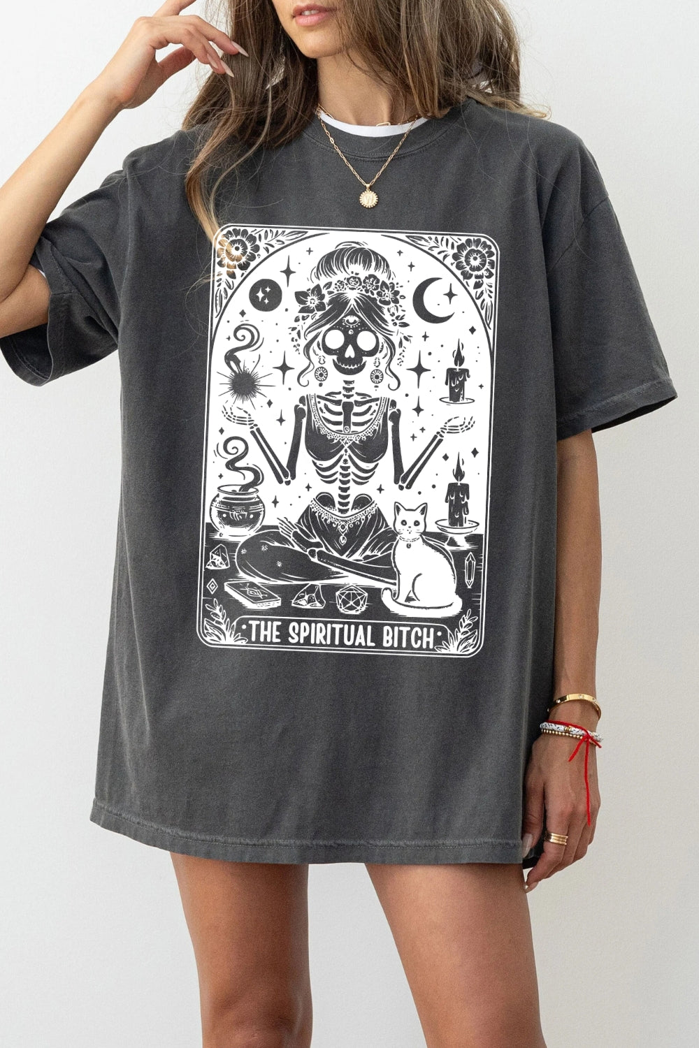 The Spiritual Bitch Skeleton Tee For Women