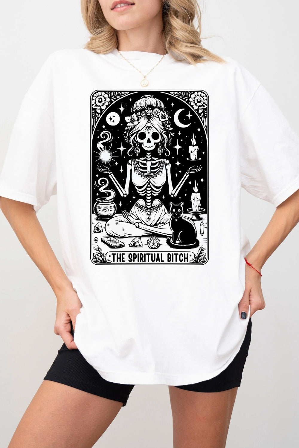 The Spiritual Bitch Skeleton Tee For Women