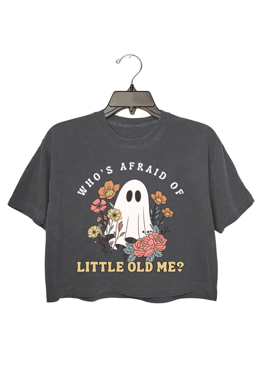 Who's Afraid Of Little Old Me Ghost Crop Tee For Women