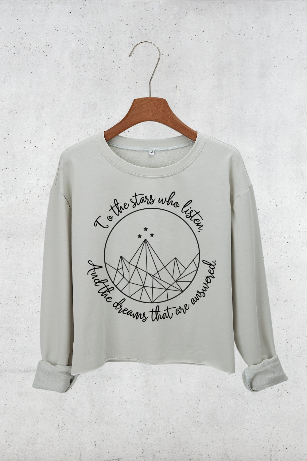 ACOTAR To the stars who listen and the dreams that are answered Crop Sweatshirt For Women
