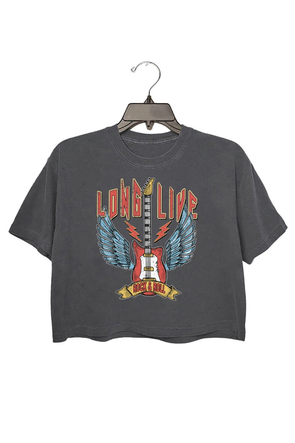 Long Live Rock & Roll Crop Top For Women