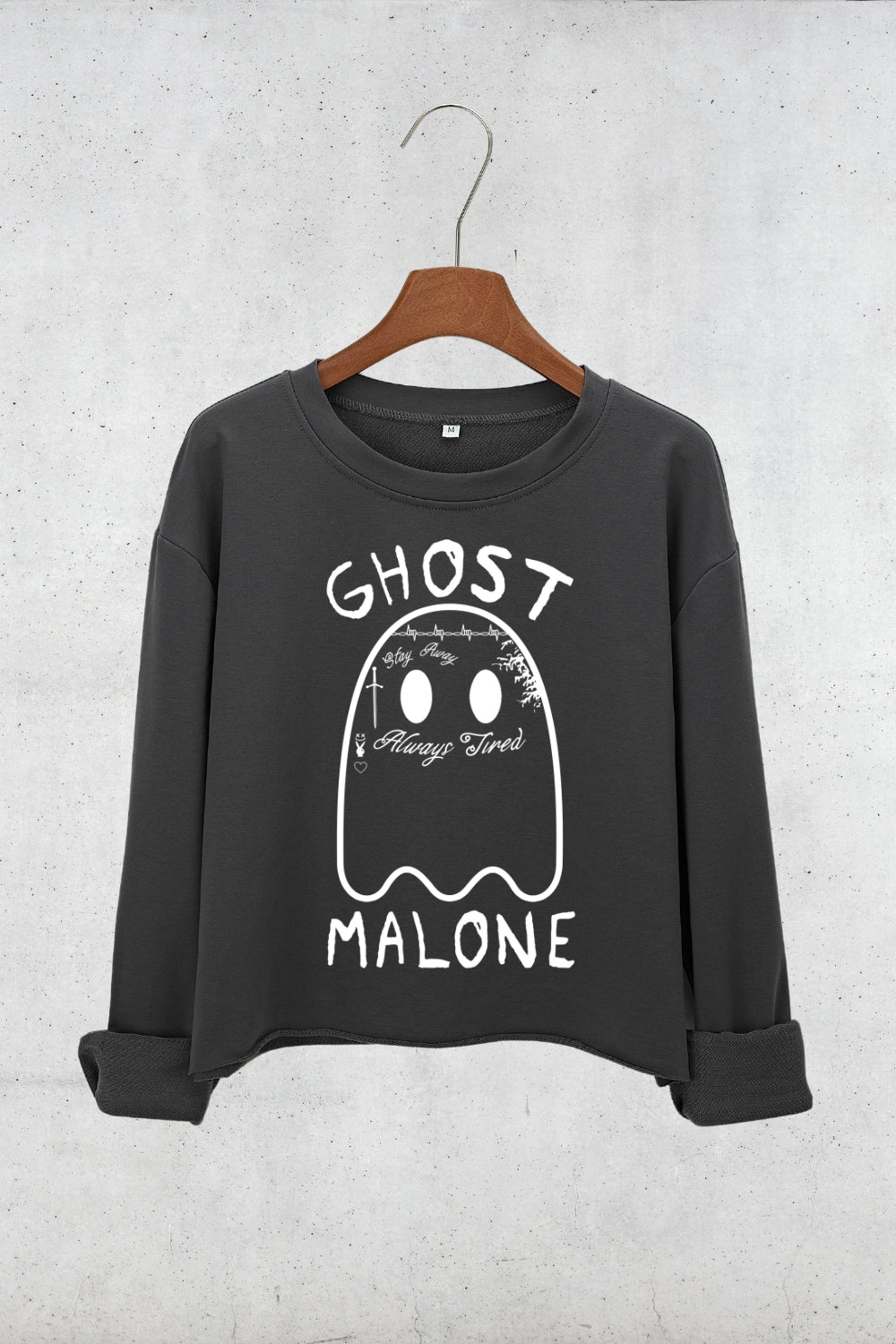 Ghost Malone Halloween Crop Sweatshirt For Women