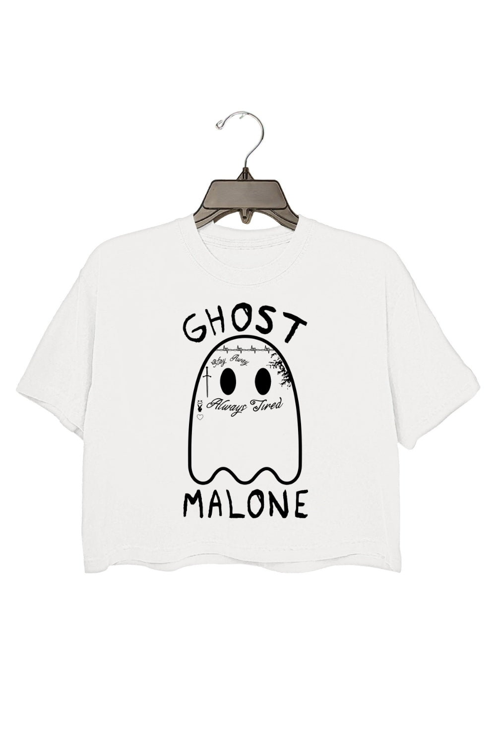 Ghost Malone Halloween Crop Top For Women