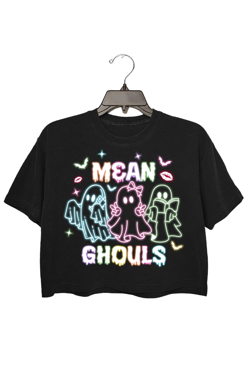 Mean Ghouls Ghost Crop Top For Women