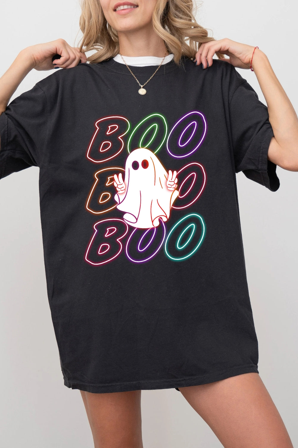 Neon BOO Ghost Tee For Women