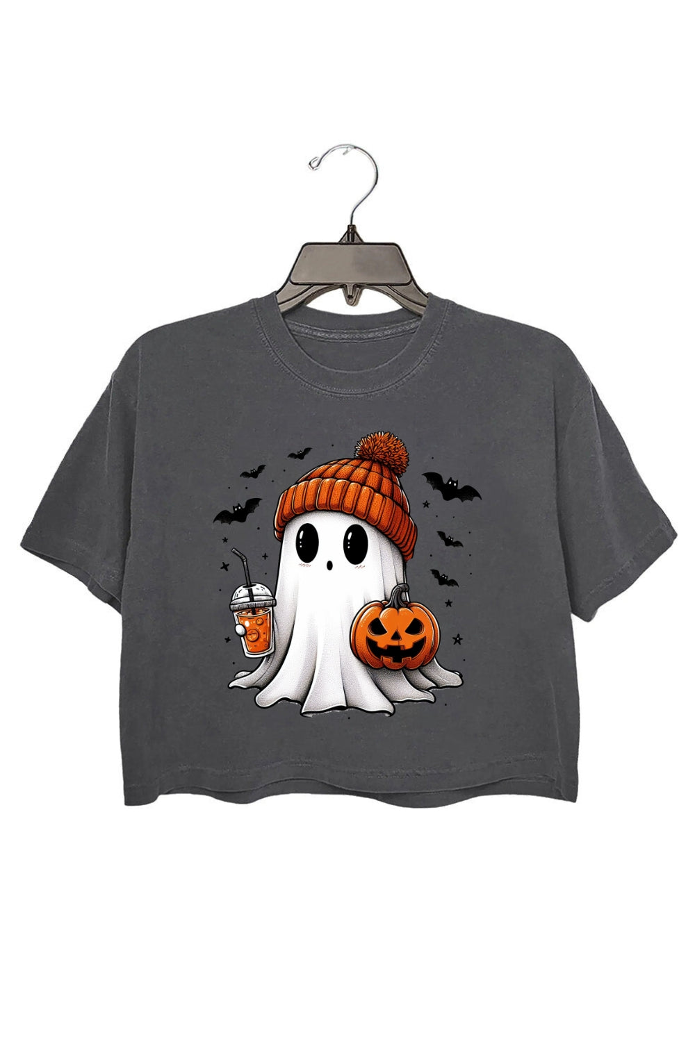 Cute Coffee Bougie Ghost Crop Top For Women