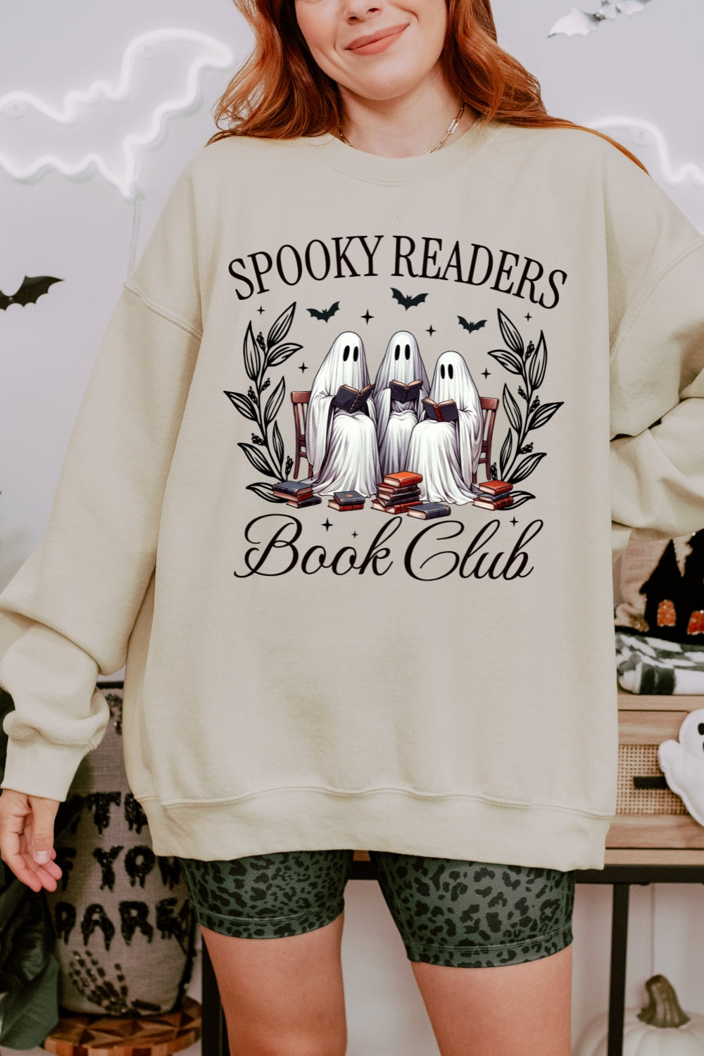 Spooky Readers Book Club Sweatshirt For Women