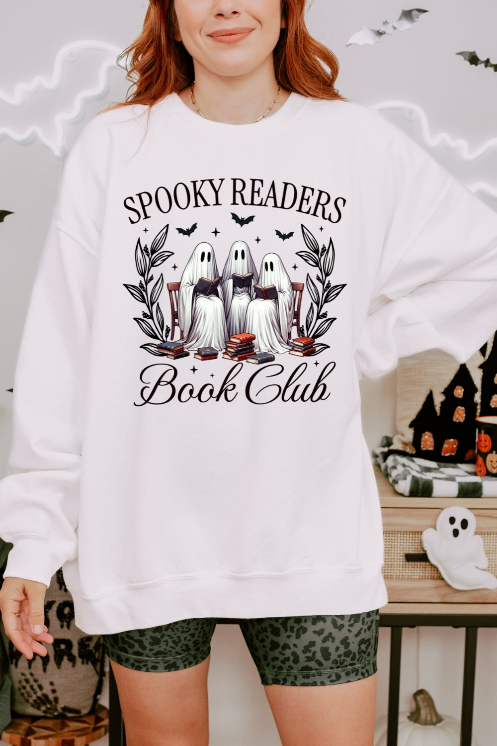 Spooky Readers Book Club Sweatshirt For Women