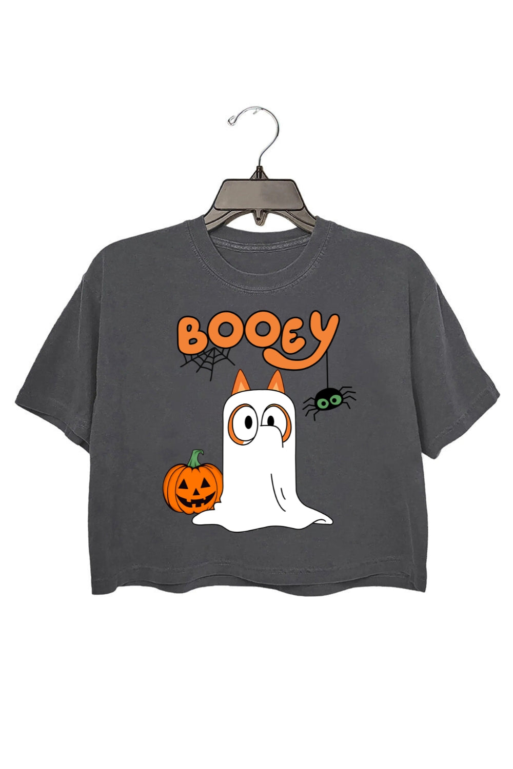 Booey Ghost Pumpkin Crop Top For Women